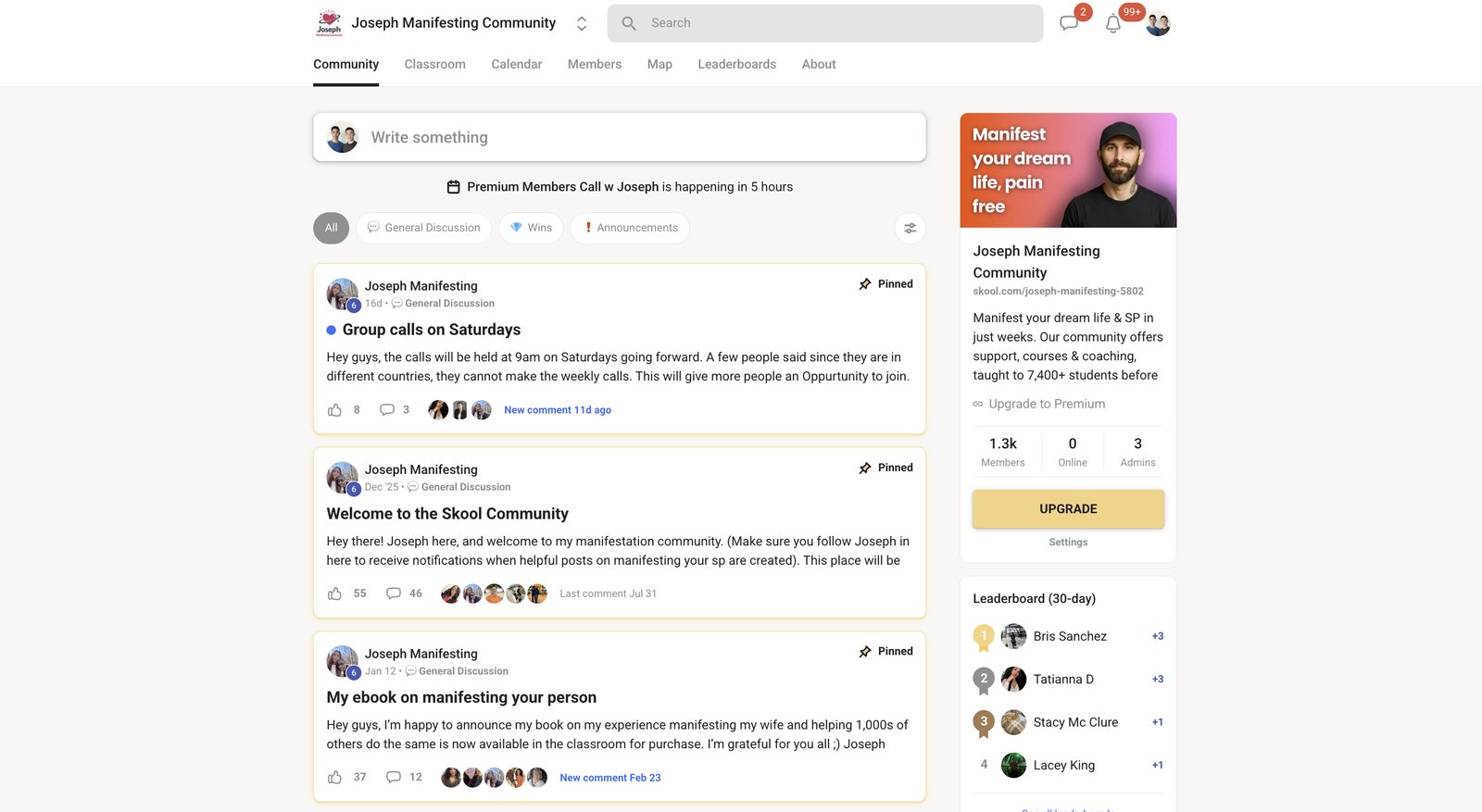 The paid community we started with Joseph from zero. 1.3K members today.